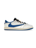 Jordan 1 Retro Low OG SP Fragment x Travis Scott Sail, azul militar