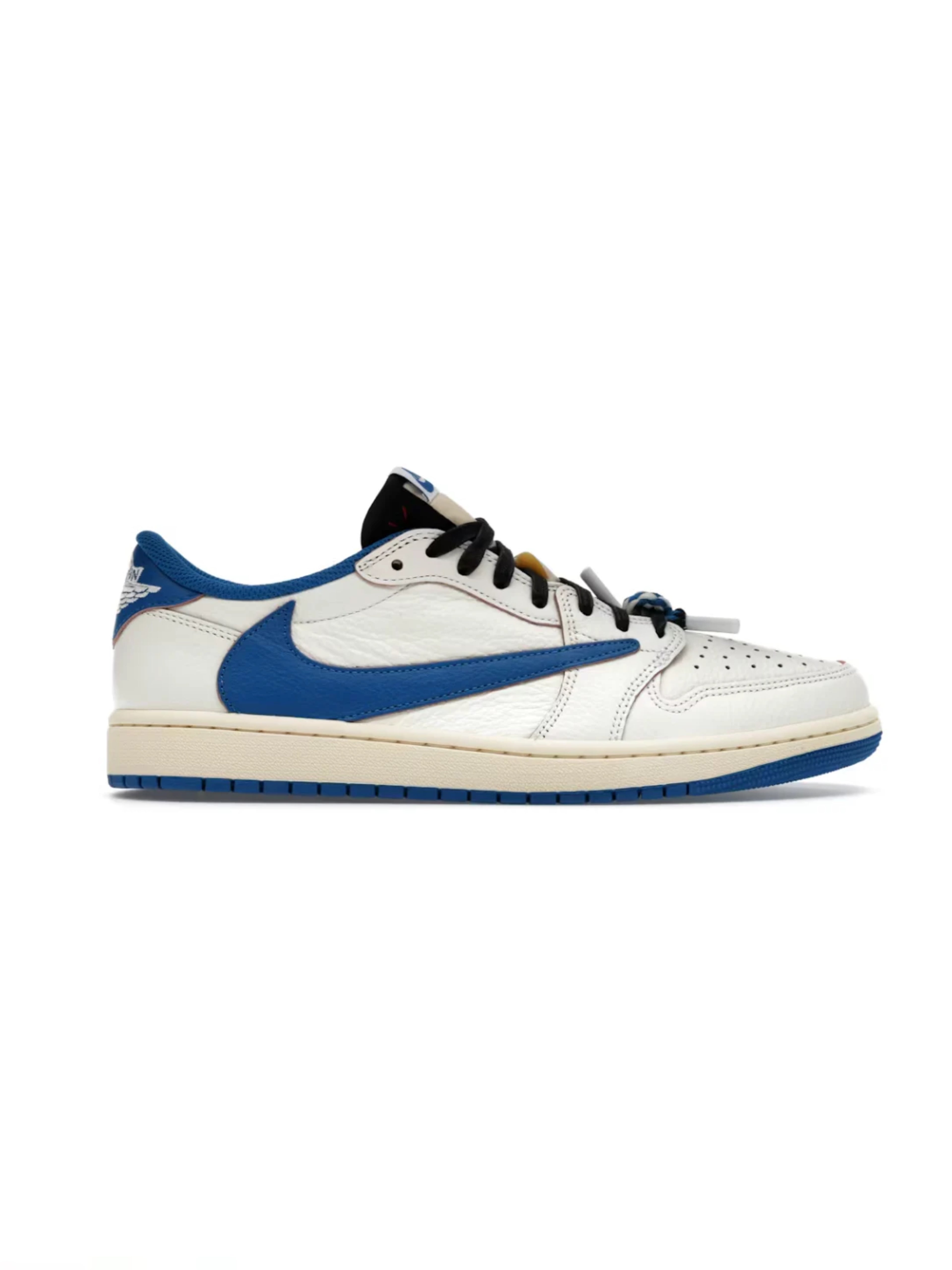 Jordan 1 Retro Low OG SP Fragment x Travis Scott Sail, azul militar